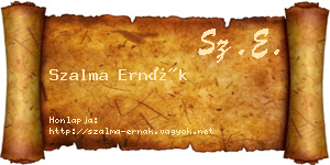 Szalma Ernák névjegykártya